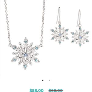 Origami Owl Snowflake Necklace Set